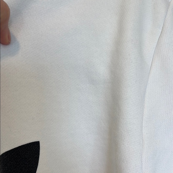 Adidas Classic White Hoodie with Black Trefoil Medium - Picture 3 of 7